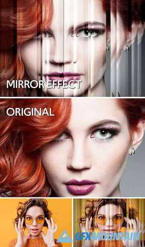 Fractal Mirror Overlay Effect Mockup