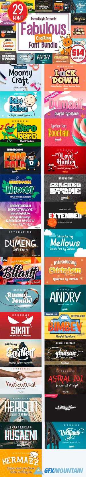 Fabulous Font Bundle - 29 Premium Fonts