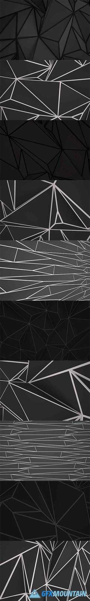 Black 3D Polygonal Backgrounds 3976397
