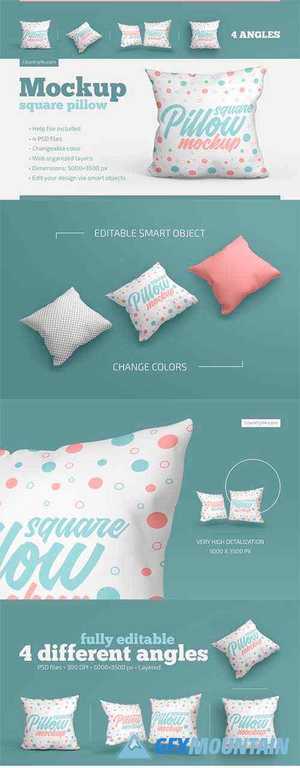 Square Pillow Mockup Set 4871300