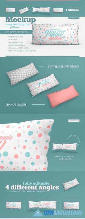Long Rectangular Pillow Mockup Set 4879246