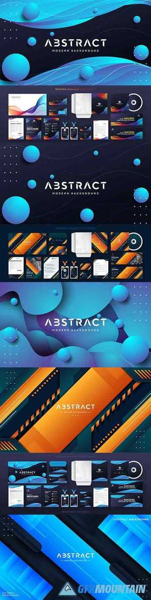 Modern business brand style stationery and gradient background