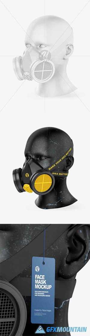 Gas Mask Mockup - Half Side View 60659