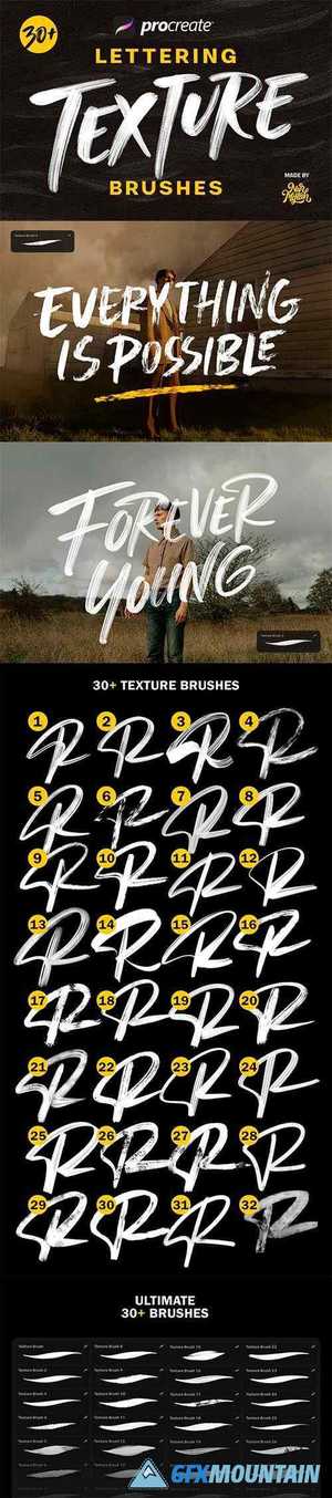 Procreate Lettering Texture Brushes - 4994338