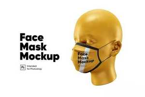 Download Face Mask Mockup Free Download Graphics Fonts Vectors Print Templates Gfxmountain Com PSD Mockup Templates