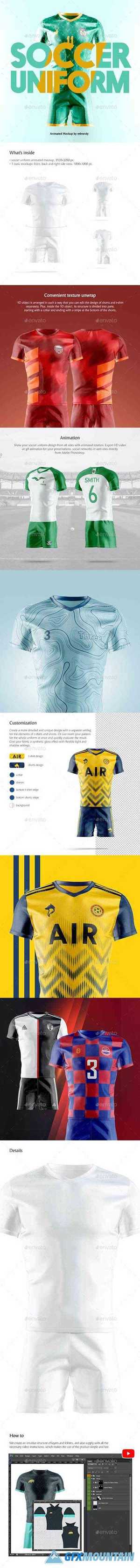 Soccer Uniform Animated Mockup 26561446