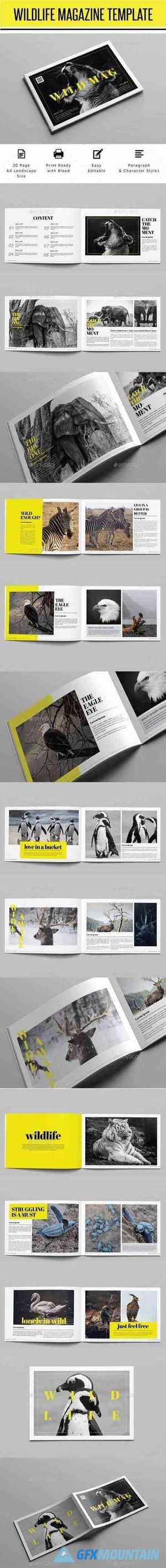 Wildlife Magazine Template 26010736