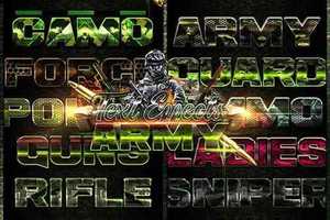Army Photoshop Text Effects