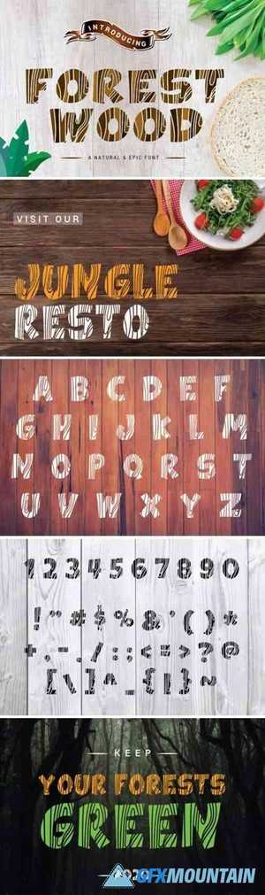 Forest Wood Font 