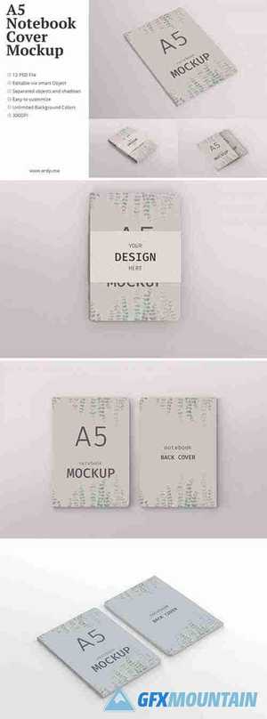 A5 Notebook Cover Mockup