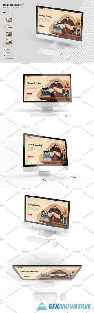 iMac Desktop Mockup vol.03 4885020