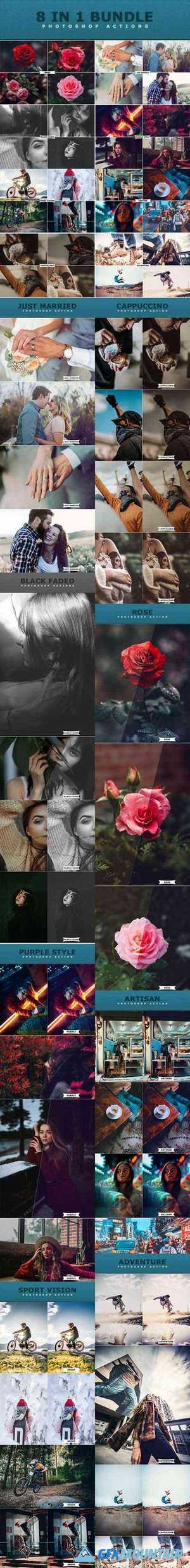 8 IN 1 Photoshop Actions Bundle 27450364
