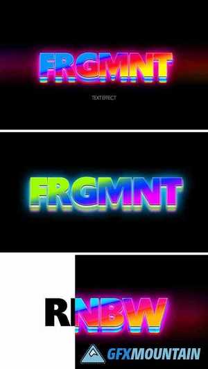  Colorful Rainbow Text Effect Mockup 367557021