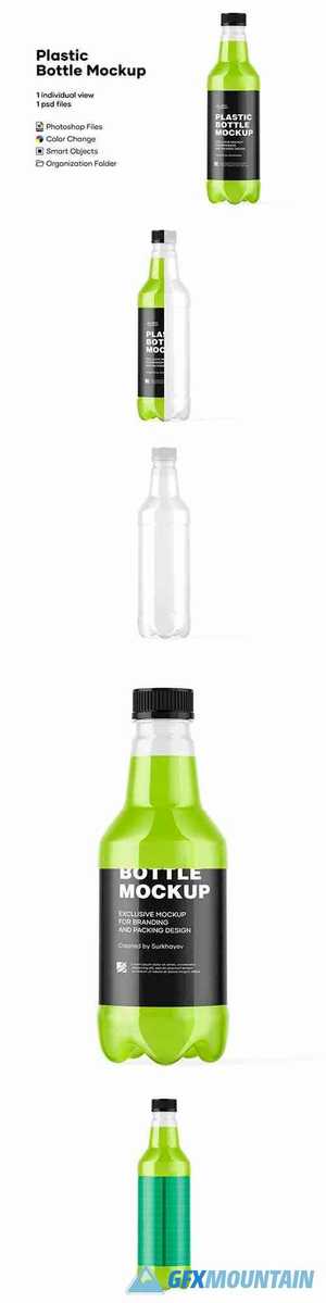 Plastic Drink Bottle Mockup 5242149