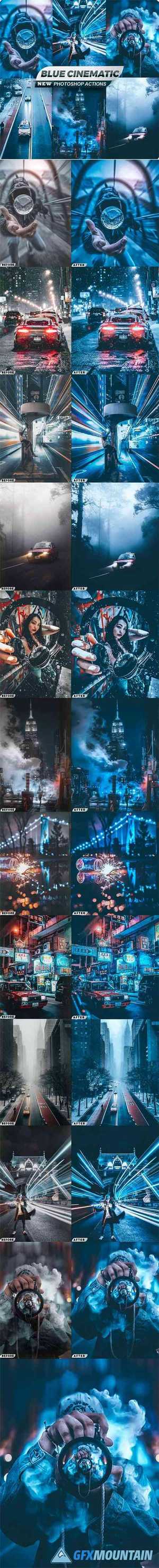 Blue Cinematic City Photoshop Actions 26544127