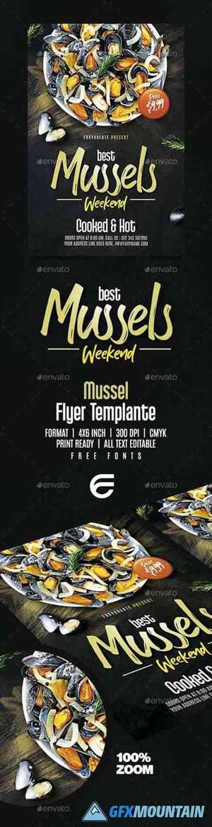 Mussels Seafood Flyer Template 26093306