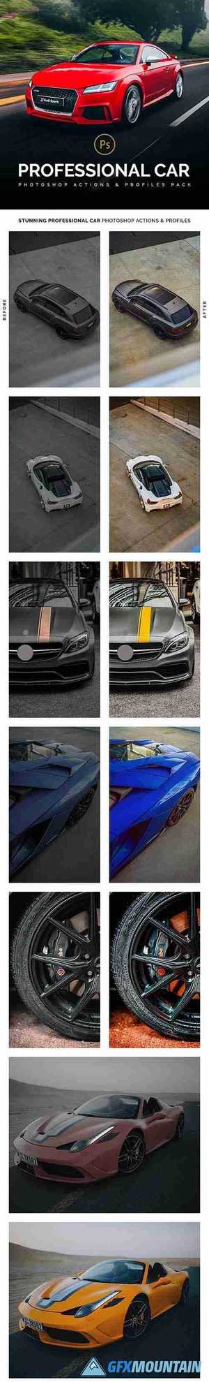60 Professsional Car Photoshop Actions & Profiles 27828735