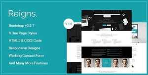 Reigns v1.0 - Professional One Page HTML5 Templates [themeforest, 18591829]