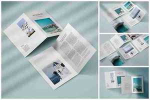 Vertical Bifold Brochure Mockup Set