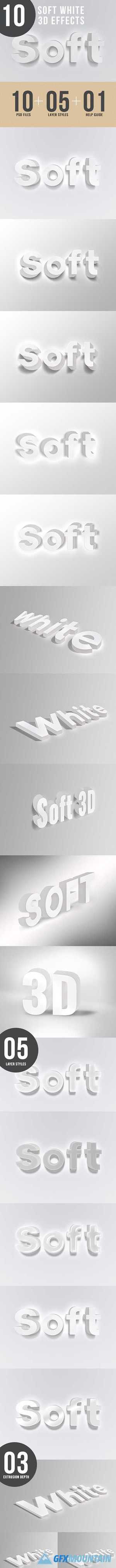 Simple White 3D Text Effects 23844260