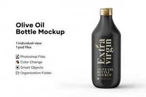 Olive Oil Bottle Mockup 5386497