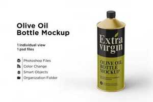 Olive Oil Bottle Mockup 5436772