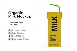 Organic Milk Mockup 5436758
