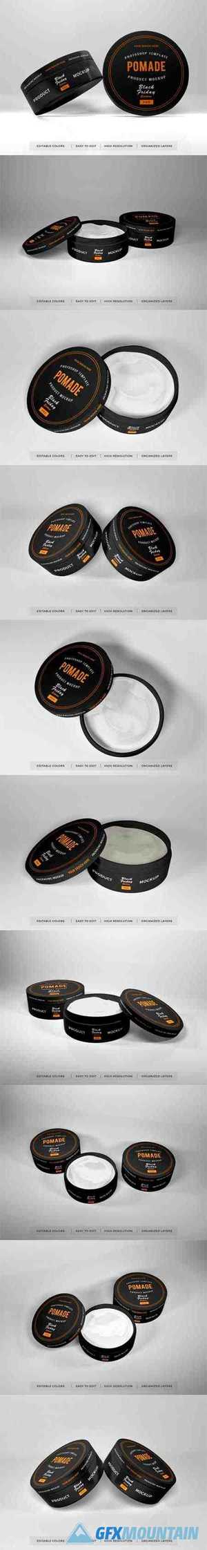 Realistic round box packaging mockup
