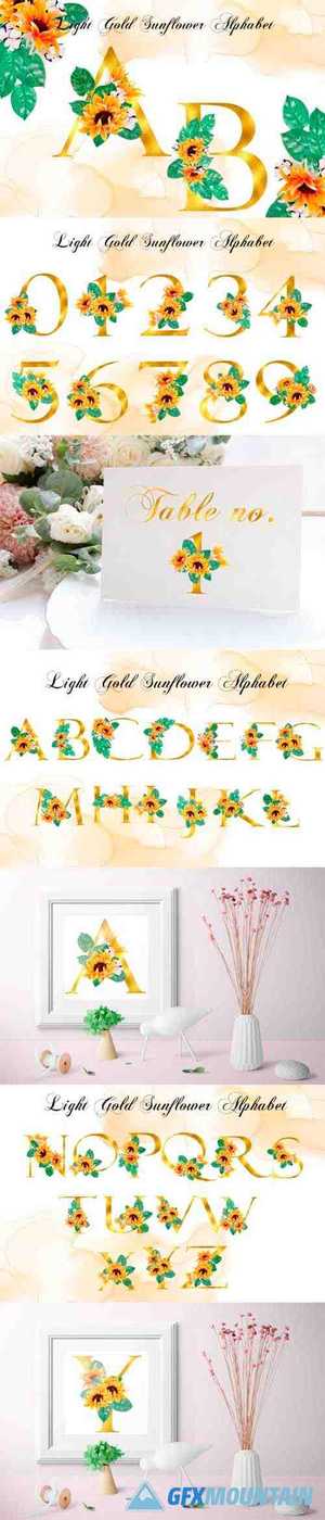 Pack of Sunshine- Light Gold Alphabet 5613365