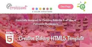 Croissant v1.1 - Creative Bakery and Pastry Business One Page HTML5 Template [themeforest, 19450837]