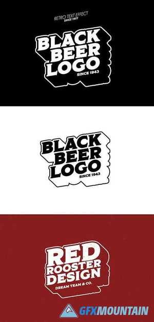 Black Outlined Logo Design Text Effect Mockup 383354531