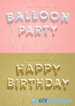 Balloon Text Effect Mockup 383930601