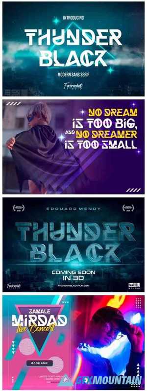 Thunder Black Font