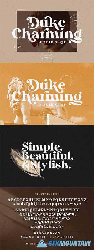 Duke Charming - A Unique Bold Serif 