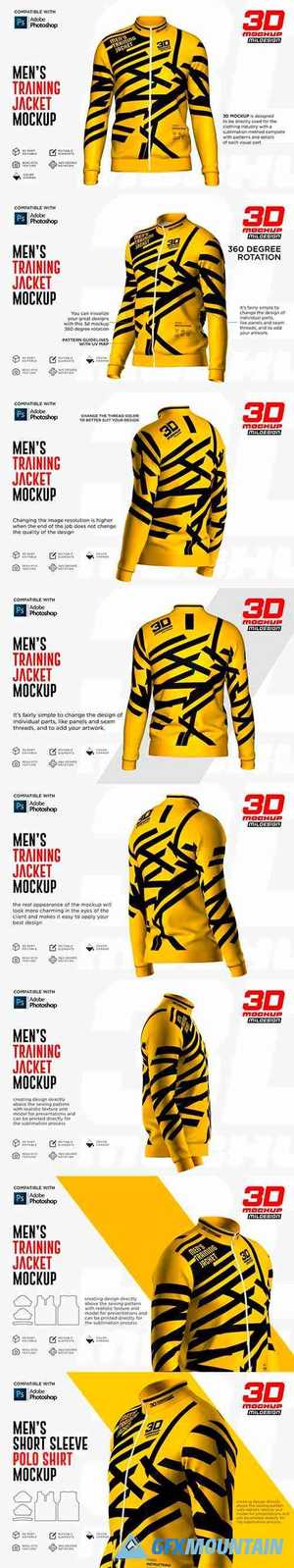 3D Mens Training Jacket Mockup 5271763