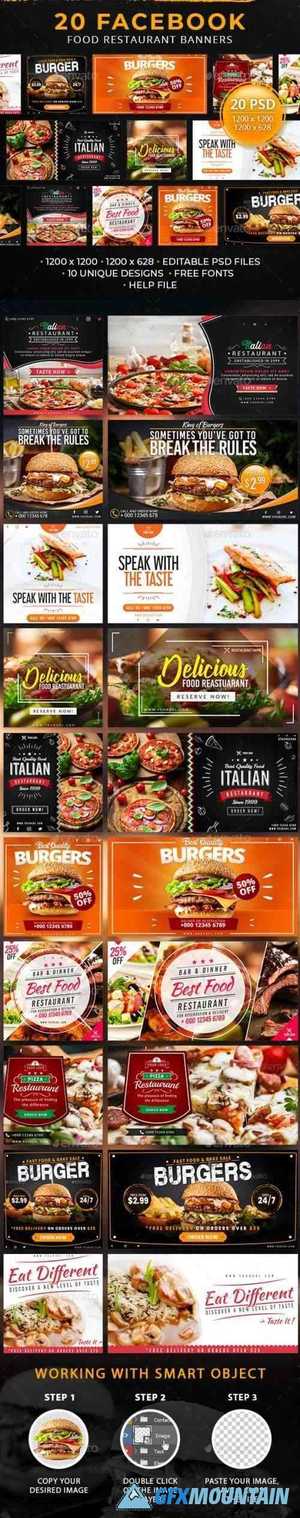 20 Facebook Food Restaurant Banners 29392889