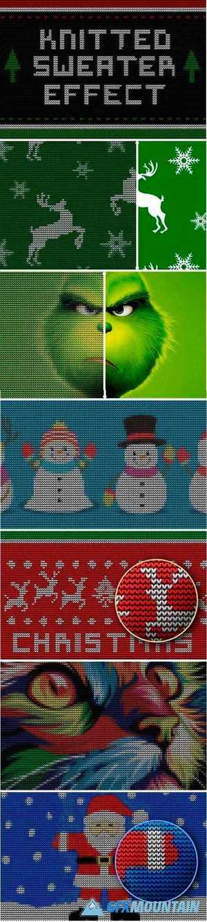 Christmas Knitted Sweater Effect