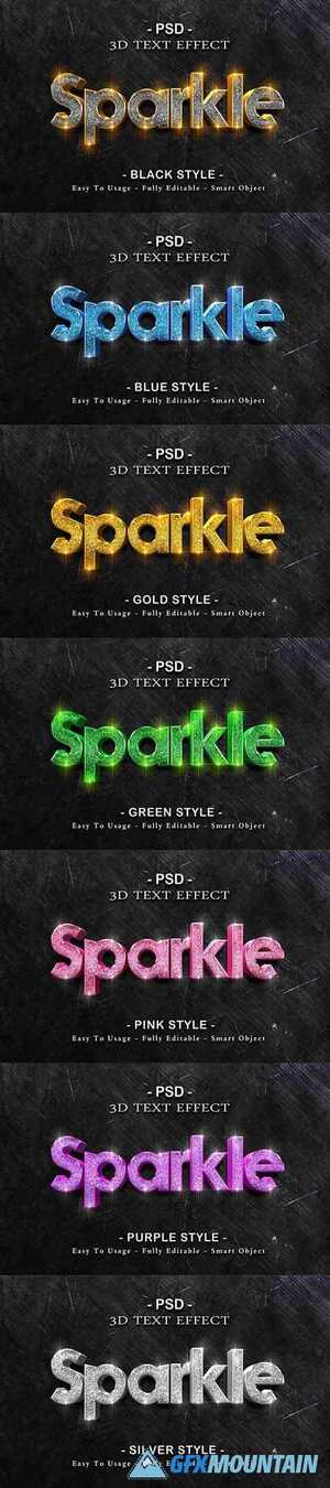 Sparkle 3D Text Effect Template