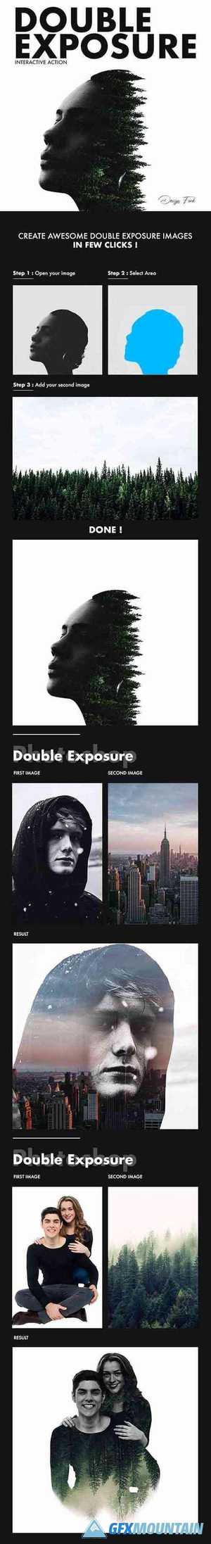 Double Exposure Photoshop Action 29465080