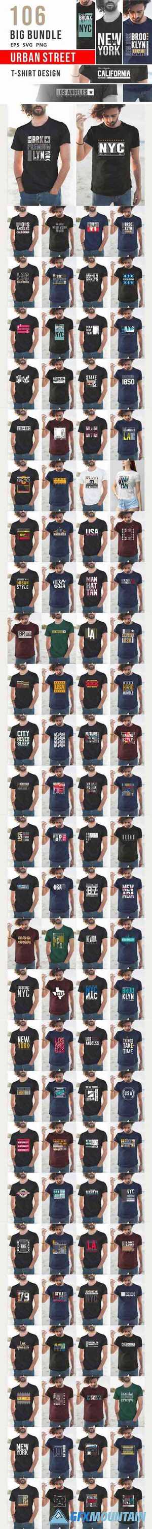 Urban Street T-shirt Design Bundle 6726832