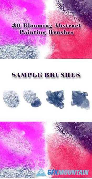 30 Blooming Abstract Painting Brushes