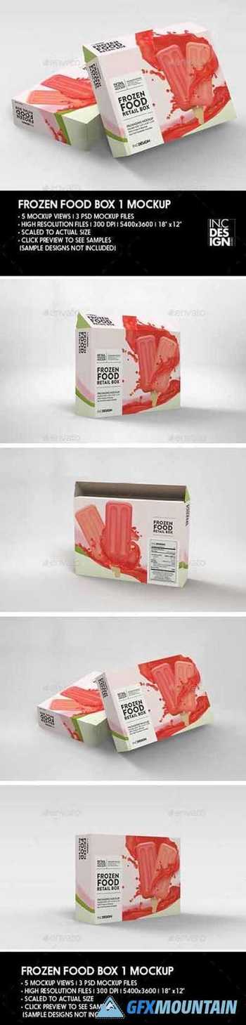 Thin Frozen Food Box Packaging Mockup 29888168
