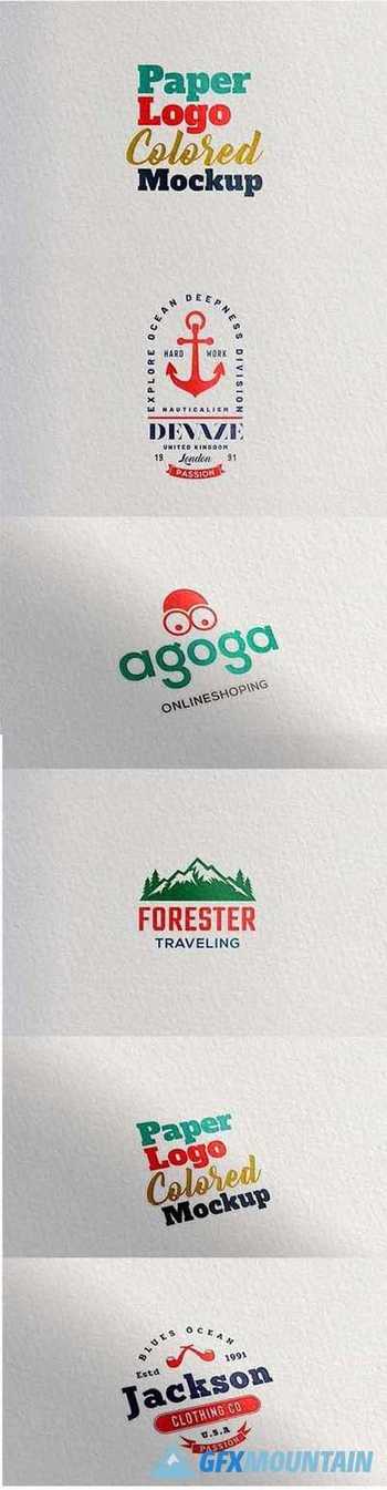 Paper Logo Colored Mockup
