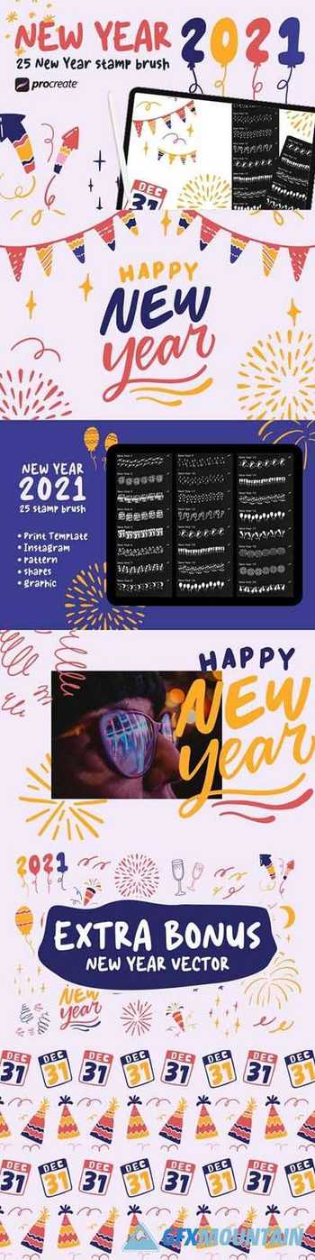 New Year 2021 - Procreate Stamp Brush