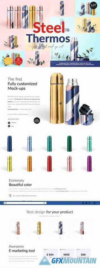 Steel Thermos Mock-ups 5502501