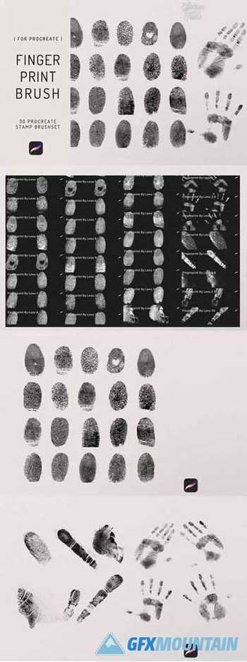 30 Procreate Fingerprint Stamp Brush 7720706