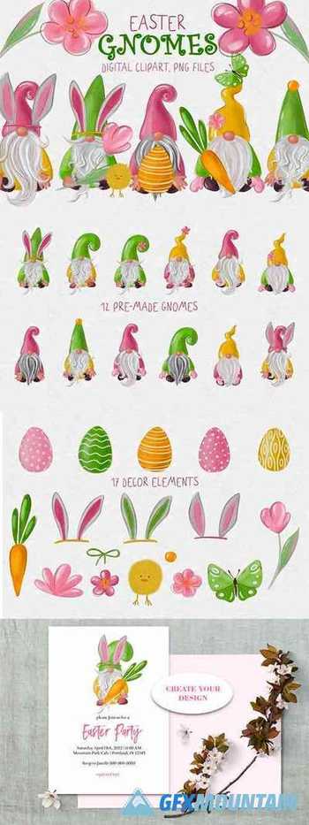 Easter gnomes clipart - 5815758