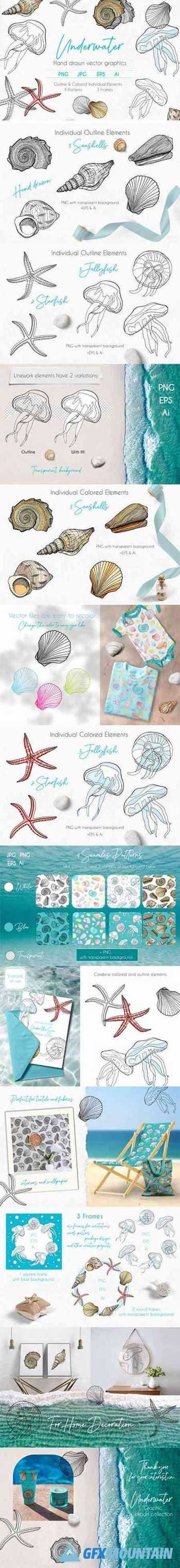 Underwater Vector Clipart Collection 7709465