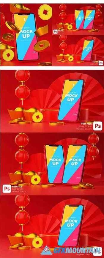 Phone Mockup Chinese New Year Promotion