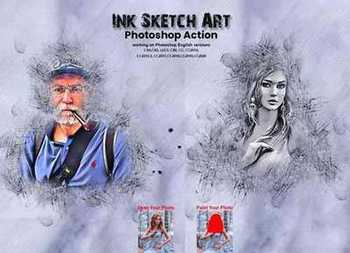 Ink Sketch Art Photoshop Action 5747283